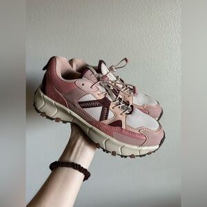 Pink and white Zara lifestyle snickers